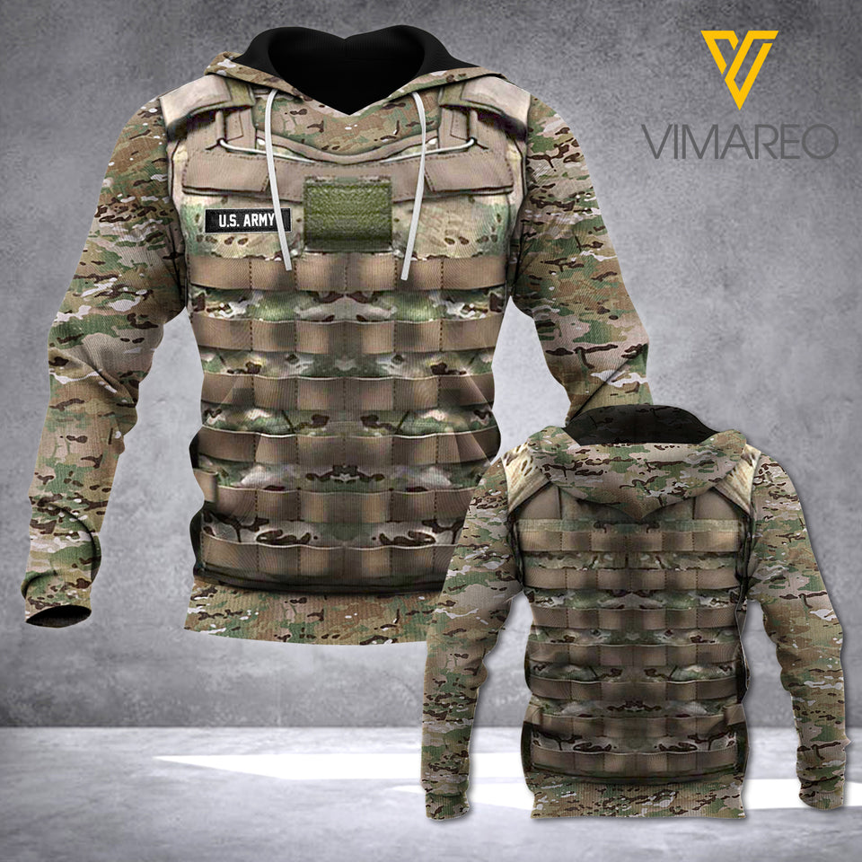 US ARMY HOODIE 3D TPM CAMO