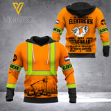 Holland Elektricien HOODIE 3D PRINTED 0807A