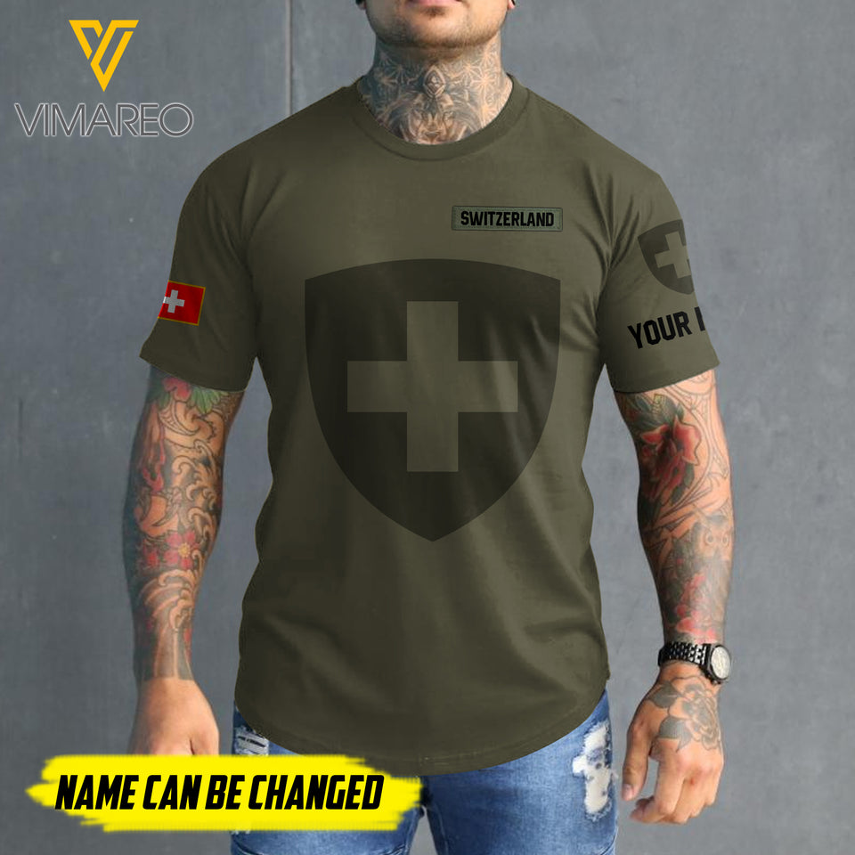 Customized Swiss 3D PRINTED SHIRT 2407MQ