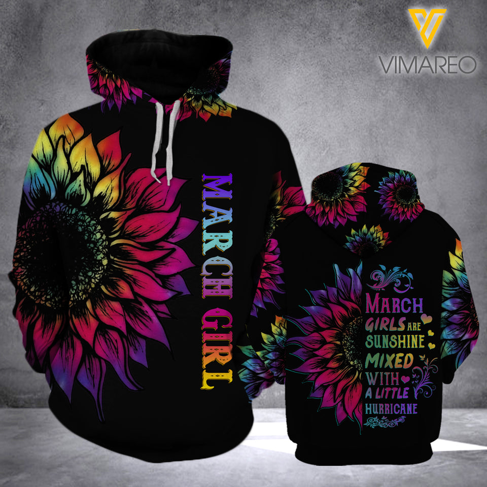 KHMD MARCH GIRLS HURRICANE HOODIE 3D PRINTED
