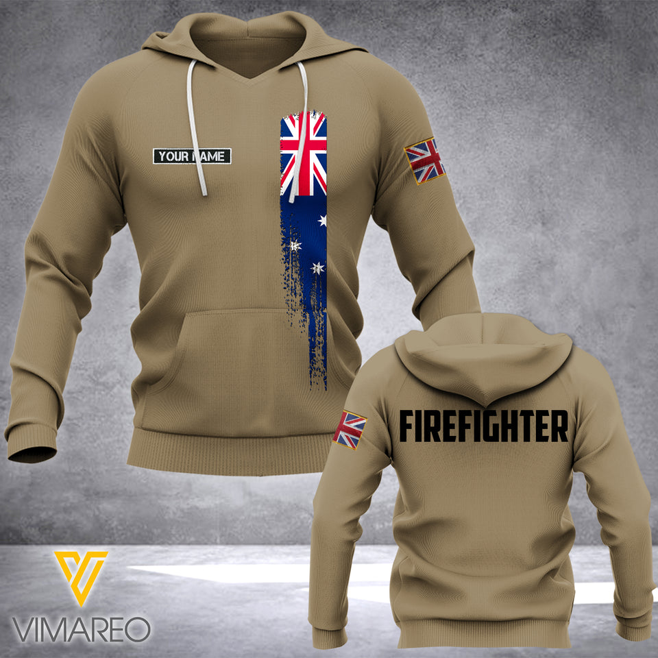 Australia Firefighter Customized 3D Printed Shirt ATR