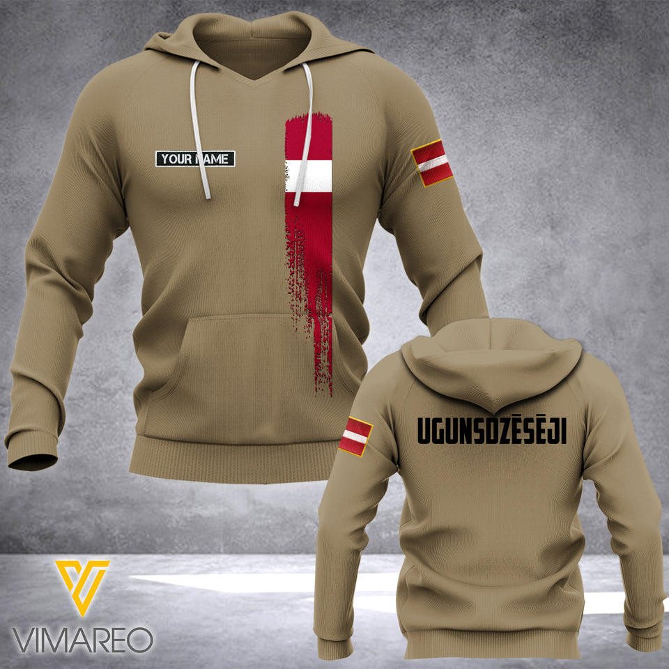 Latvia Firefighter Customized 3D Printed Shirt ATR