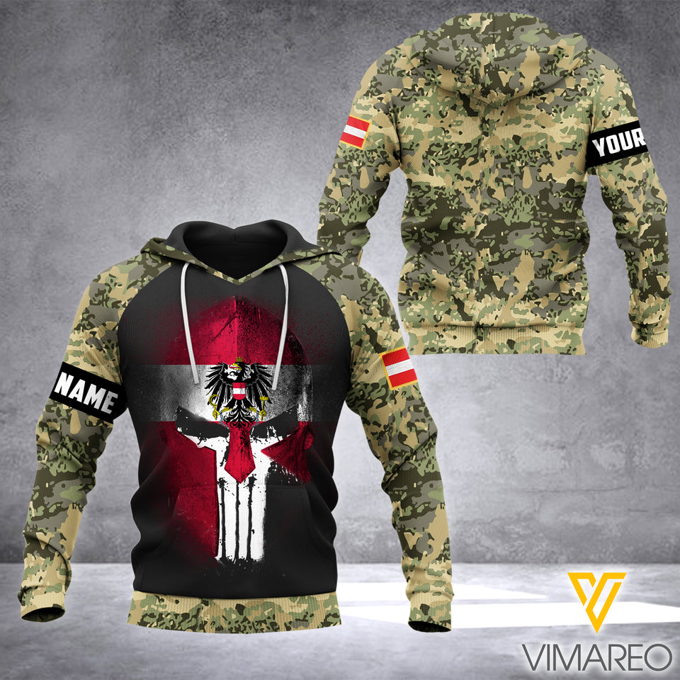 Austrian Army Camo Customized 3D Printed Hoodie