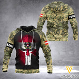 Austrian Army Camo Customized 3D Printed Hoodie