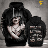 JULY GIRL WITH TATTOOS CUSTOMIZE HOODIE 3D LC