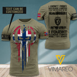 PHN PERSONALIZED NORWAY VETERANS TSHIRT 3D PRINTED AUG-HQ27