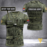 PHN Personalized Croatian Army 3D Printed Shirt APR-DT08