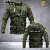PHN Personalized Croatian Army 3D Printed Shirt APR-DT08