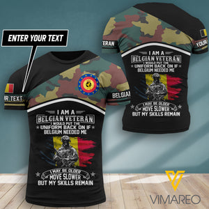 PHN PERSONALIZED BELGIUM ARMY TSHIRT 3D PRINTED JUL-DT15