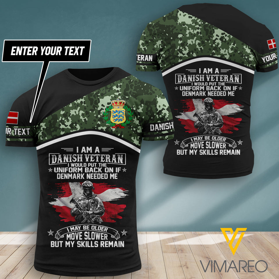 PHN PERSONALIZED DENMARK ARMY TSHIRT 3D PRINTED JUL-DT15