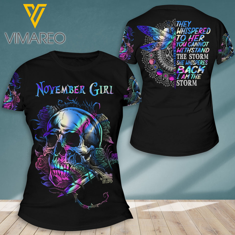 PHN NOVEMBER GIRL TSHIRT 3D PRINTED SEP-DT21