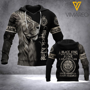 PHN BLACK KING WAS BORN IN JUNE HOODIE PRINTED MAY-QH06