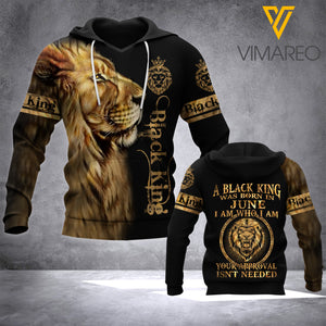 PHN BLACK KING WAS BORN IN JUNE HOODIE PRINTED MAY-QH06