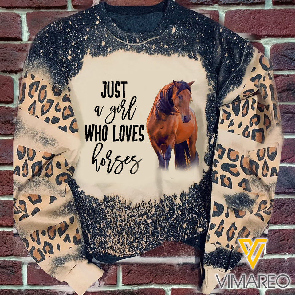 PHN Just A Girl Who Loves American Quarter Horse Sweatshirt Printed SEP-QH23