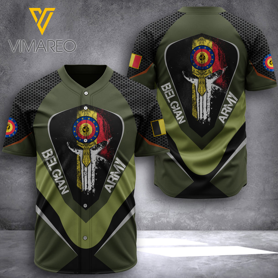 PHN Belgium Army Baseball Shirt Printed APR-DT09