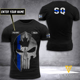 PHN Personalized Quebec Police Printed T-Shirt APR-DT29