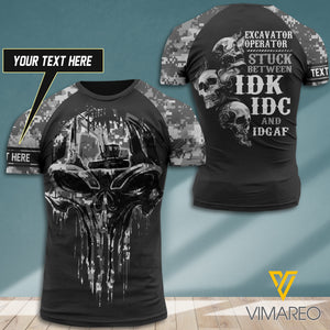 PHN PERSONALIZED EXCAVATOR TSHIRT PRINTED JUE-DT14