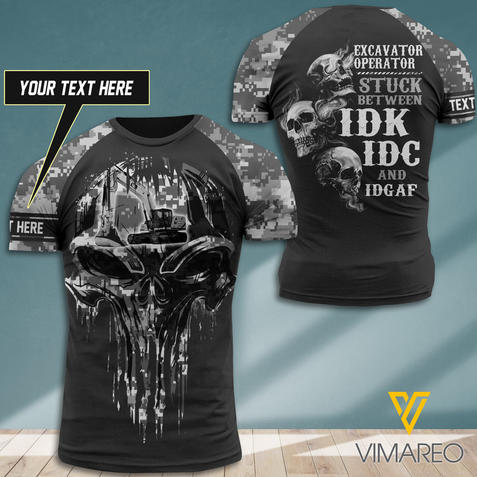 PHN PERSONALIZED EXCAVATOR TSHIRT PRINTED JUE-DT14