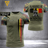 PHN Personalized Belgium Army 3D Printed T-Shirt JUL-HQ16