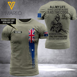 PHN PERSONALIZED AUSTRALIAN ARMY TSHIRT PRINTED APR-QH14