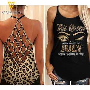 PHN July Girl Criss-Cross Open Back Camisole Tank Top MAR-DT19