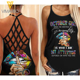 PHN October Girl Criss-Cross Open Back Camisole Tank Top MAR-DT18