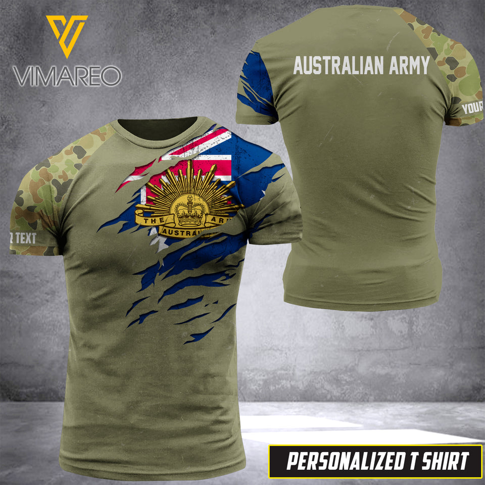 PHN PERSONALIZED Australian Army Tshirt 3D PRINTED APR-DT08