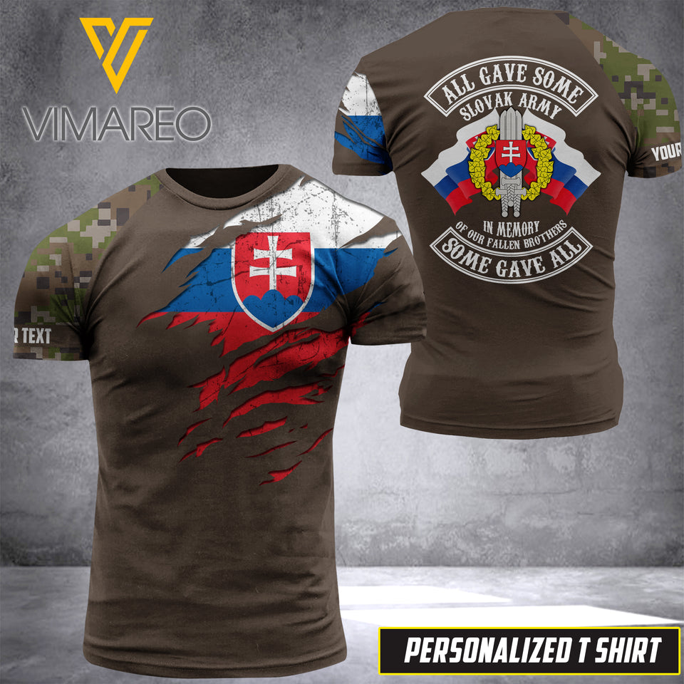 PHN Personalized Slovak Armed Forces 3D Printed Shirt APR-DT14
