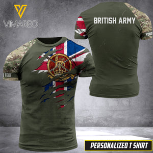 PHN PERSONALIZED British Army Tshirt 3D PRINTED APR-DT08