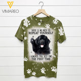 PHN Newfoundland Dog Bleached T-shirt Printed SEP-QH24