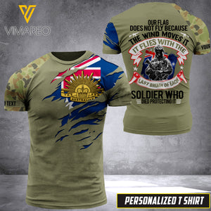 PHN Personalized Australian Army 3D Printed T-Shirt JUL-HQ12
