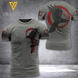 PHN Viking Raven TSHIRT 3D PRINTED AUG-DT26 RN