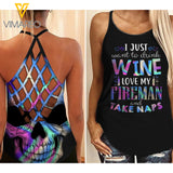 PHN Fireman Criss-Cross Open Back Camisole Tank Top Legging MAR-DT26