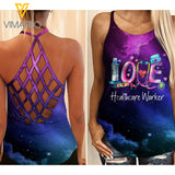 PHN Healthcare Worker Criss-Cross Open Back Camisole Tank Top MAR-QH19