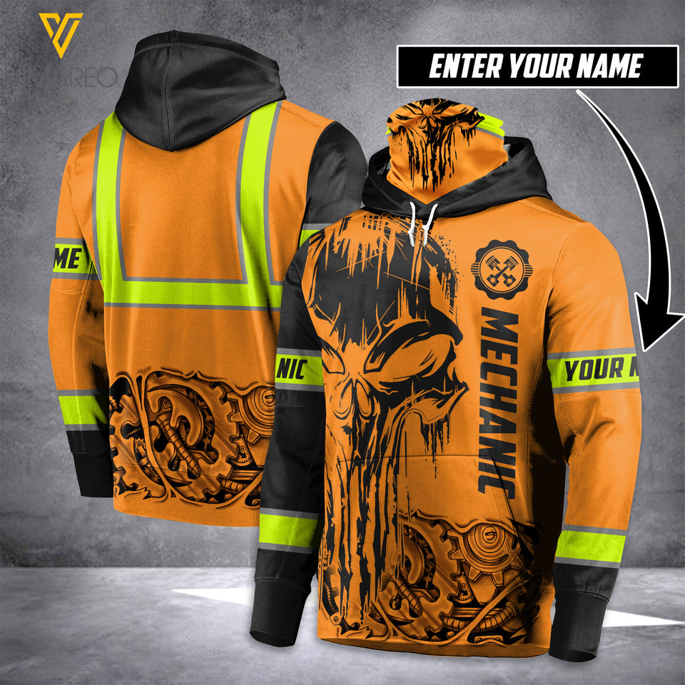 Customized Mechanic 3D Printed Combat T Shirt/Mask Hoodie EZQ60521