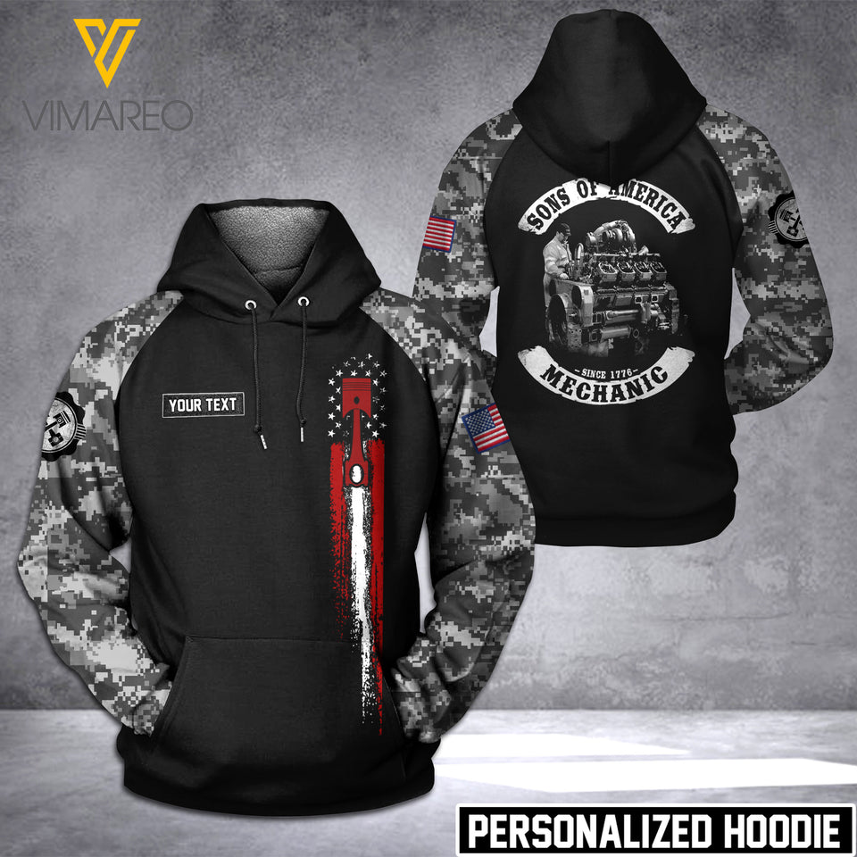 Mechanic hoodie 3d printed VM0703