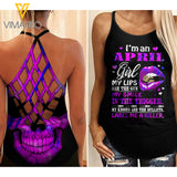 April Girl Criss-Cross Open Back Camisole Tank Top ZQ2403