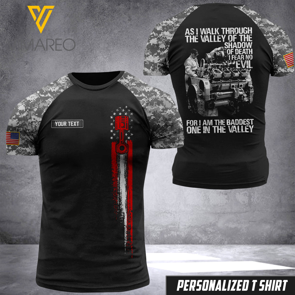 Customized Mechanic 3D Printed Combat Shirt EZQ1504
