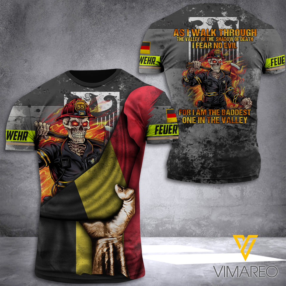 Customized German Firefighter 3D Printed Combat Shirt EZT134
