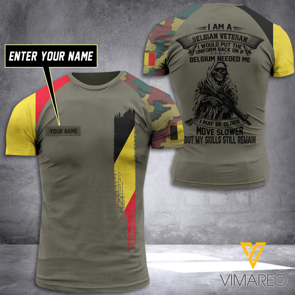Customized Belgian Soldier 3D Printed Combat Shirt EZT074