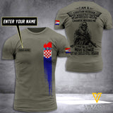Customized Croatia Soldier 3D Printed Shirt EZT074