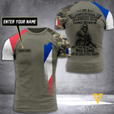Customized French Soldier 3D Printed Combat Shirt EZT084