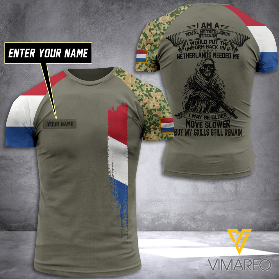 Customized Netherland Soldier 3D Printed Combat Shirt EZT084