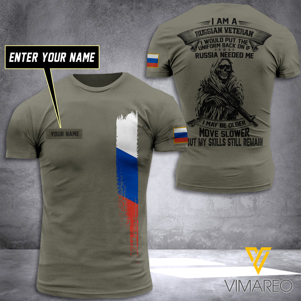 Customized Russia Soldier 3D Printed Shirt EZT074