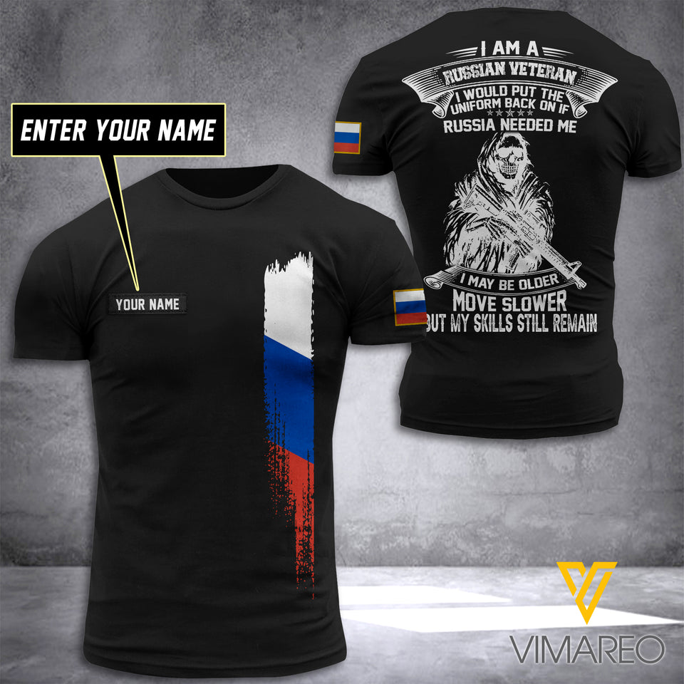 Customized Russia Soldier 3D Printed Shirt EZT074
