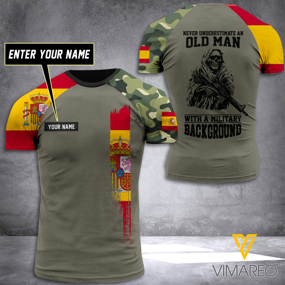 Customized Spanish Soldier 3D Printed Combat Shirt EZNQ084
