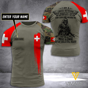 Customized Swiss Soldier 3D Printed Combat Shirt EZT084