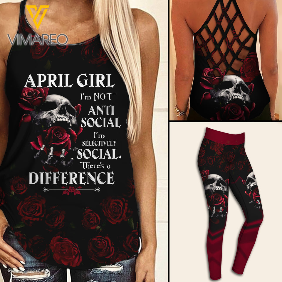April Girl Criss-Cross Open Back Camisole Tank Top ZT0104