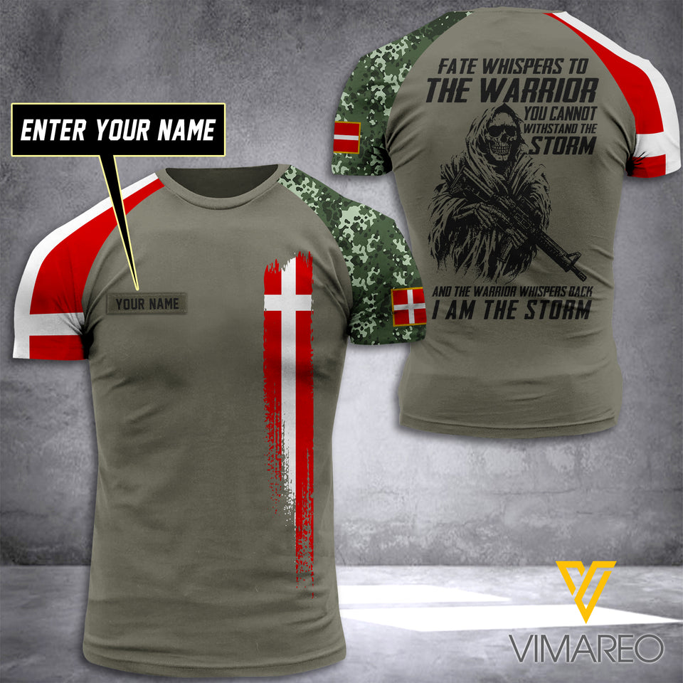 Customized Denmark Soldier 3D Printed Combat Shirt EZT104