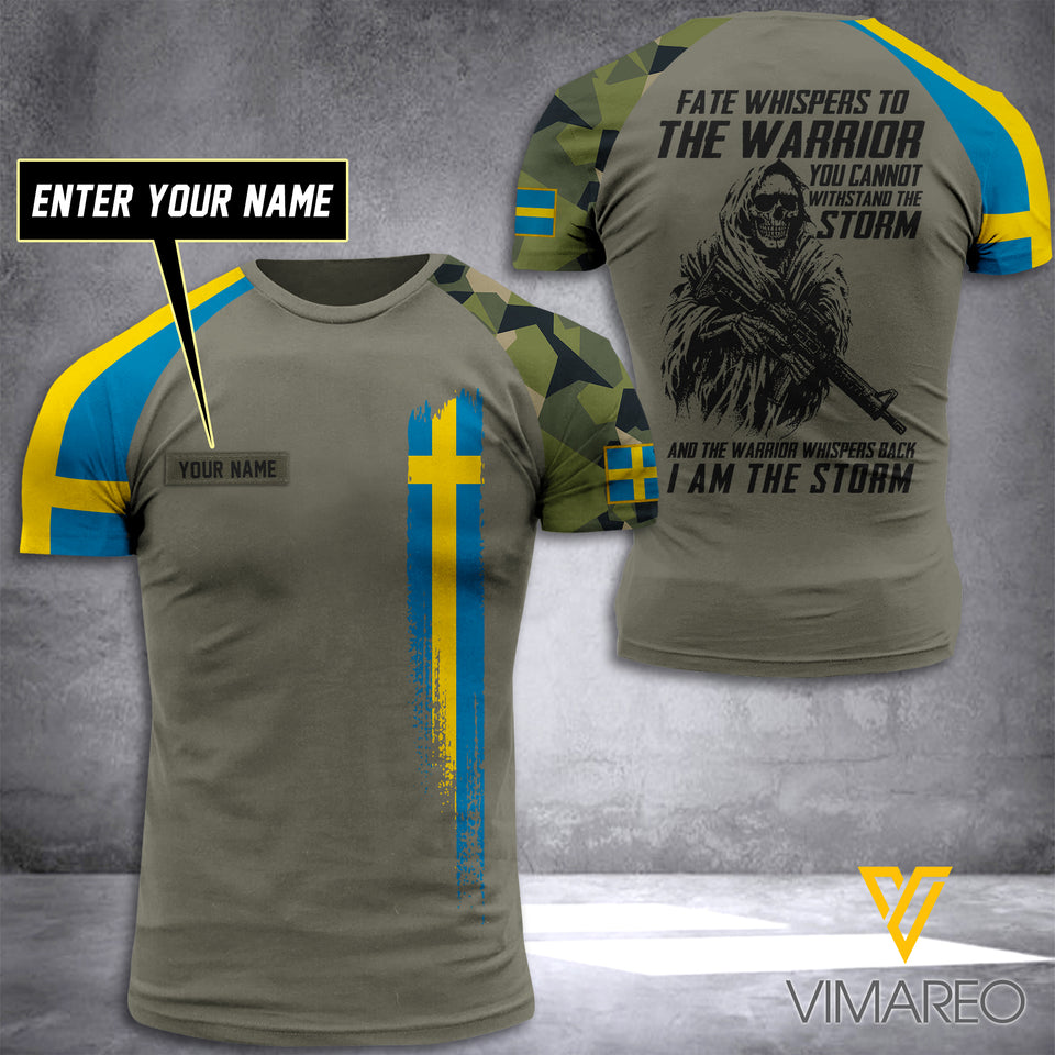 Customized Swedish Soldier 3D Printed Combat Shirt EZT104